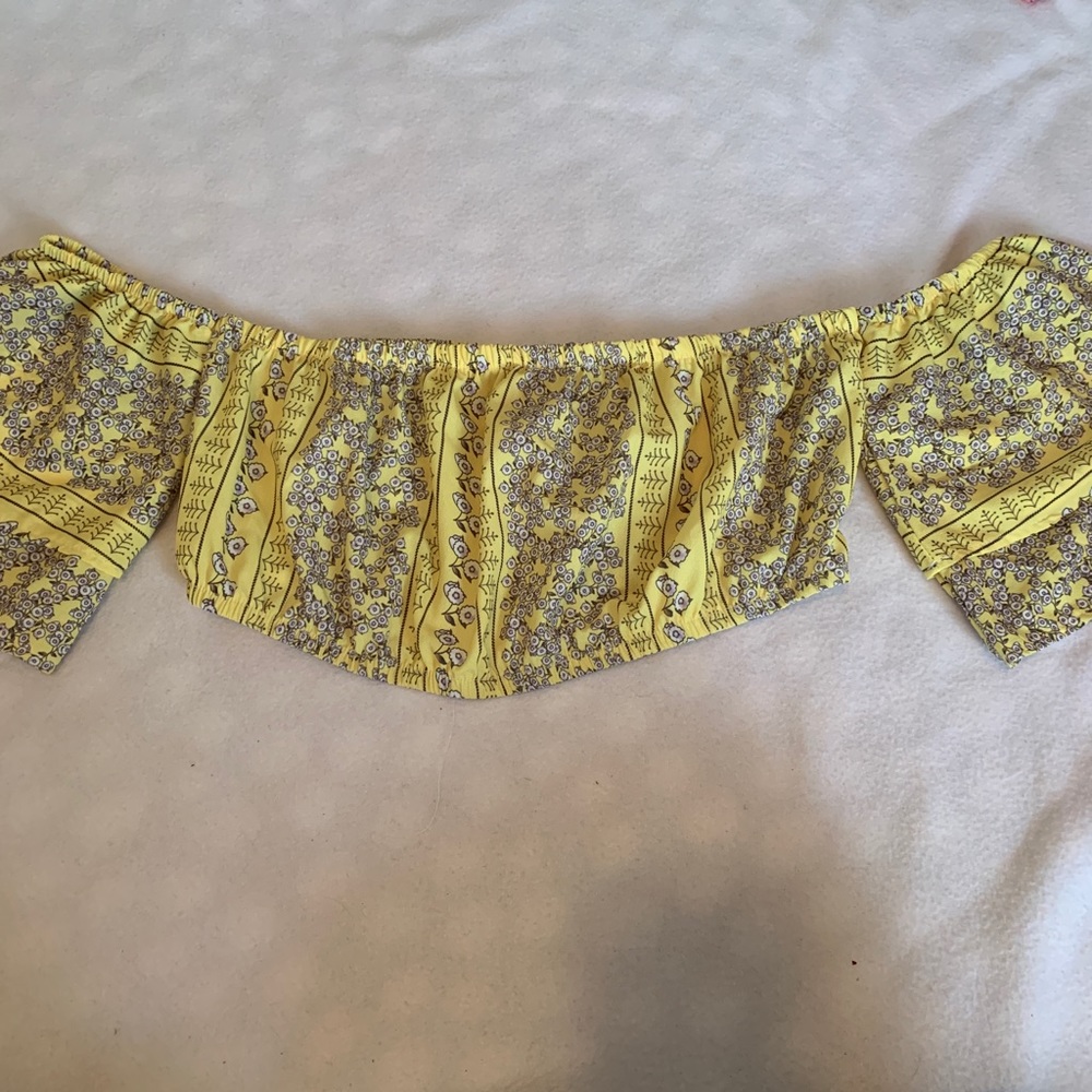 Yellow Patterned Croptop